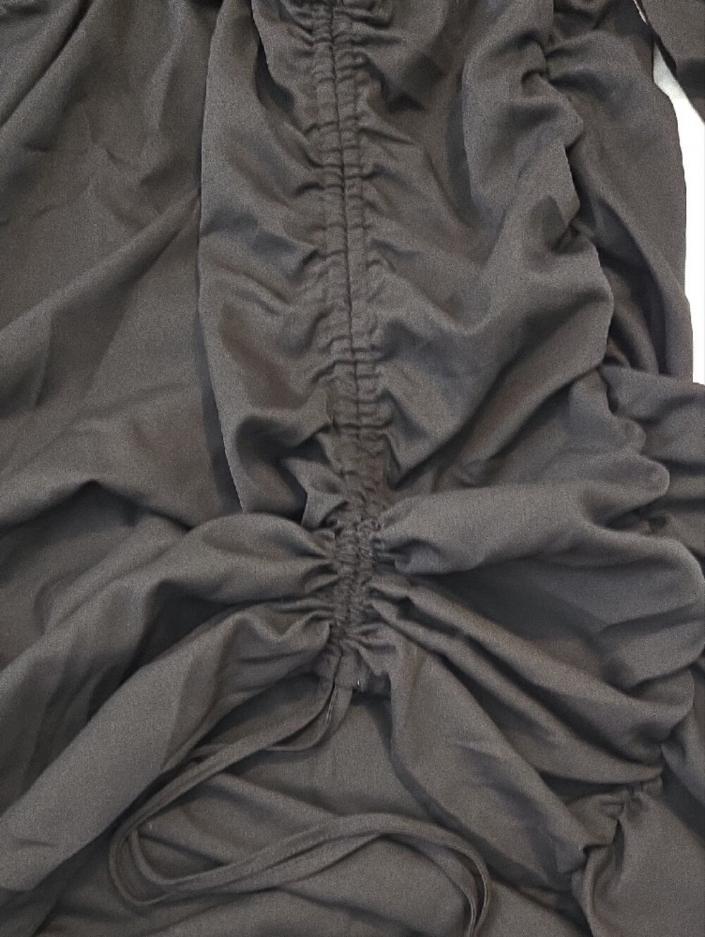 SHEIN Black Ruched Drawstring Mini Dress - Picture 3 of 3